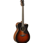 AC1M TBS Yamaha A1M TBS SMALL BODY CUTAWAY ACOUSTIC ELECTIC GUITAR - MAHOGANY - TOBACCO BROWN SUNBURST